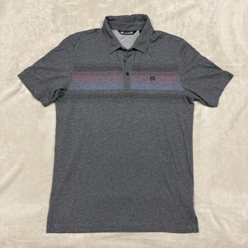 Travis Matthew Polo Jungle Expedition Heathered Gray Mens Size MED